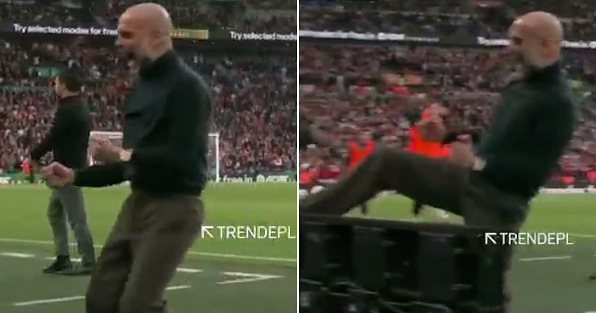 Guardiola festeja como loco tras ganar la Copa de la Liga